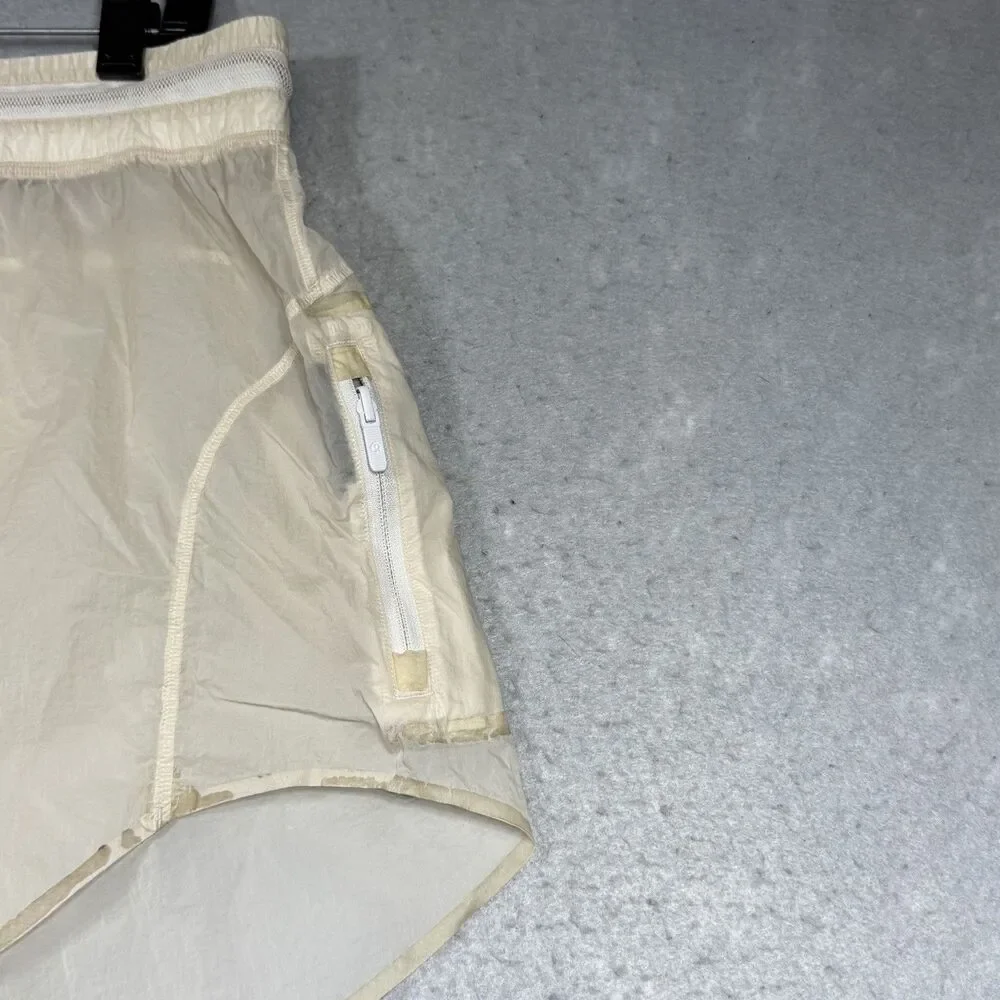 Lululemon Step Out Short Water Repellent 3” Women’s Size 8 Sheer White Opal WHTO